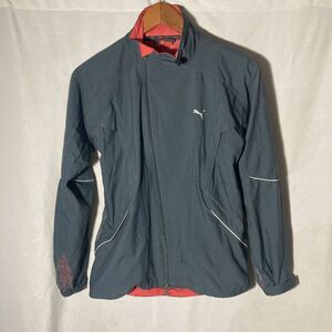 PUMA gray pink zip up vented Wind Stopper jacket XS